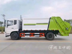 东风天锦14方压缩式垃圾车动态