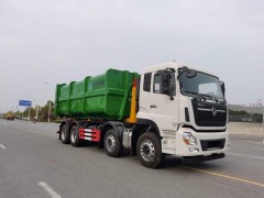 三台天龙25吨钩臂垃圾车发往福建屏南发车动态