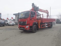 上海浦东区国六福田瑞沃8吨石煤随车吊发车，货箱做到6米1