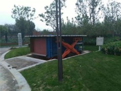 6方水平地埋压缩垃圾站安装于吉林白城市永安小区进行调试
