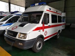 病毒无情人有情，120依维柯救护车今早在山东济南高速服务站零接触交车