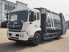 青海环卫公司招标一台东风12方压缩垃圾车准备发车仪式