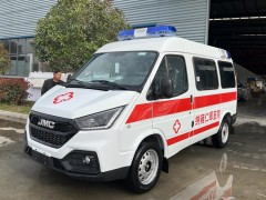江铃特顺转运救护车下午前往山东潍坊人民医院进行交车