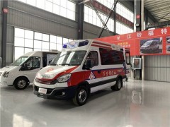 贵州遵义中医院订购的监护型依维柯救护车发车，3.0排量发动机