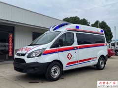 柴油版的福 特新全顺医疗救护车送往云南玉溪交车 2.0T的排量