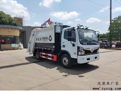 河南信阳东风挂桶压缩式垃圾车3390轴距可做9方厂家售价16.8万