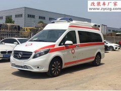 湖南株洲高端奔驰救护车发车，医疗舱带双负压