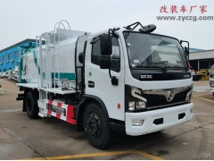 东风福瑞卡新能源12吨餐厨垃圾车发车北京通州区，油电混合动力