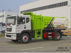 程力垃圾车厂家生产的东风D9挂桶式垃圾车准备发往陕西咸阳 容积12方配玉柴200发动机