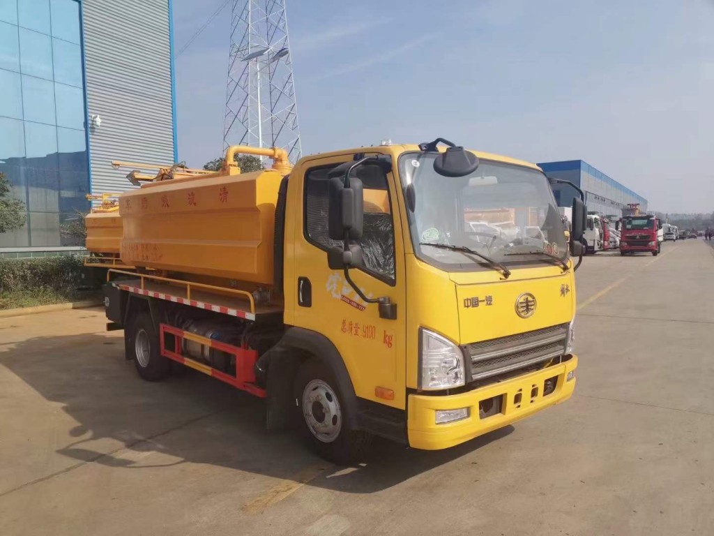 解放虎V7方清洗吸污车