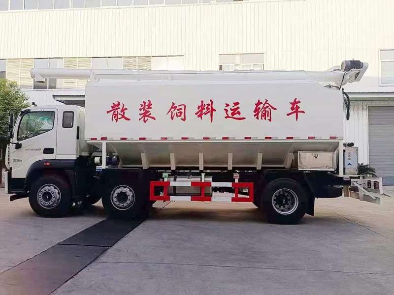 江淮小三轴散装饲料运输车