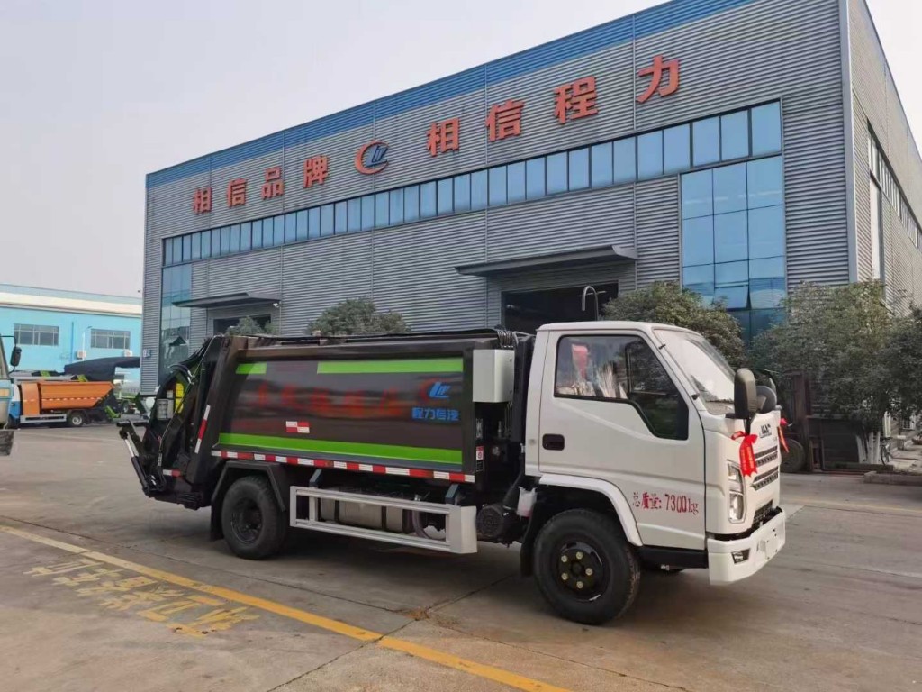 江铃3方压缩式对接垃圾车