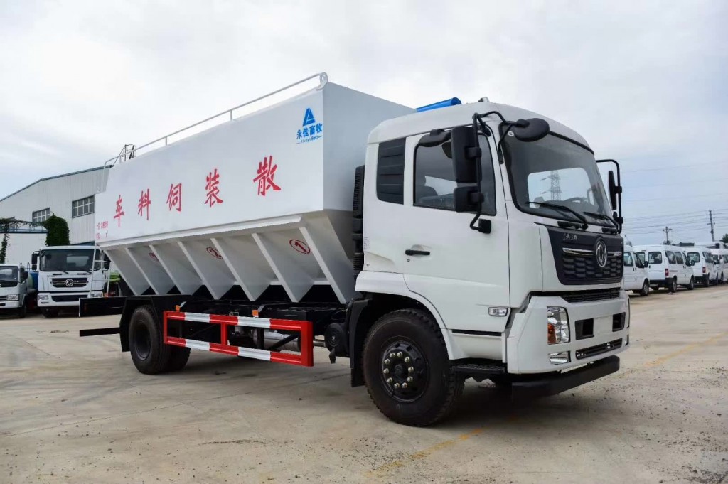 东风天锦20方散装饲料运输车
