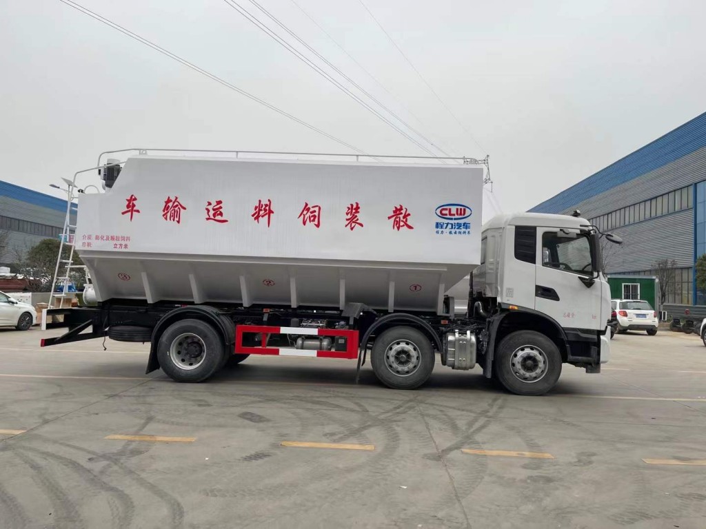 东风天龙40方散装饲料运输车