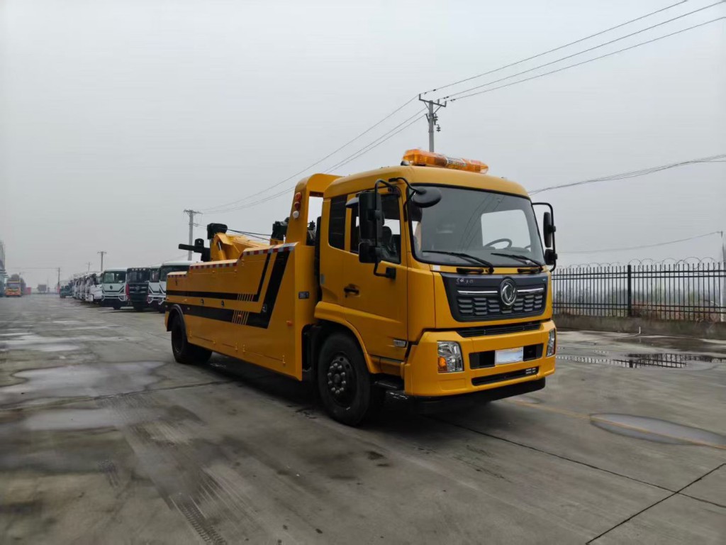 东风天锦一拖二清障车